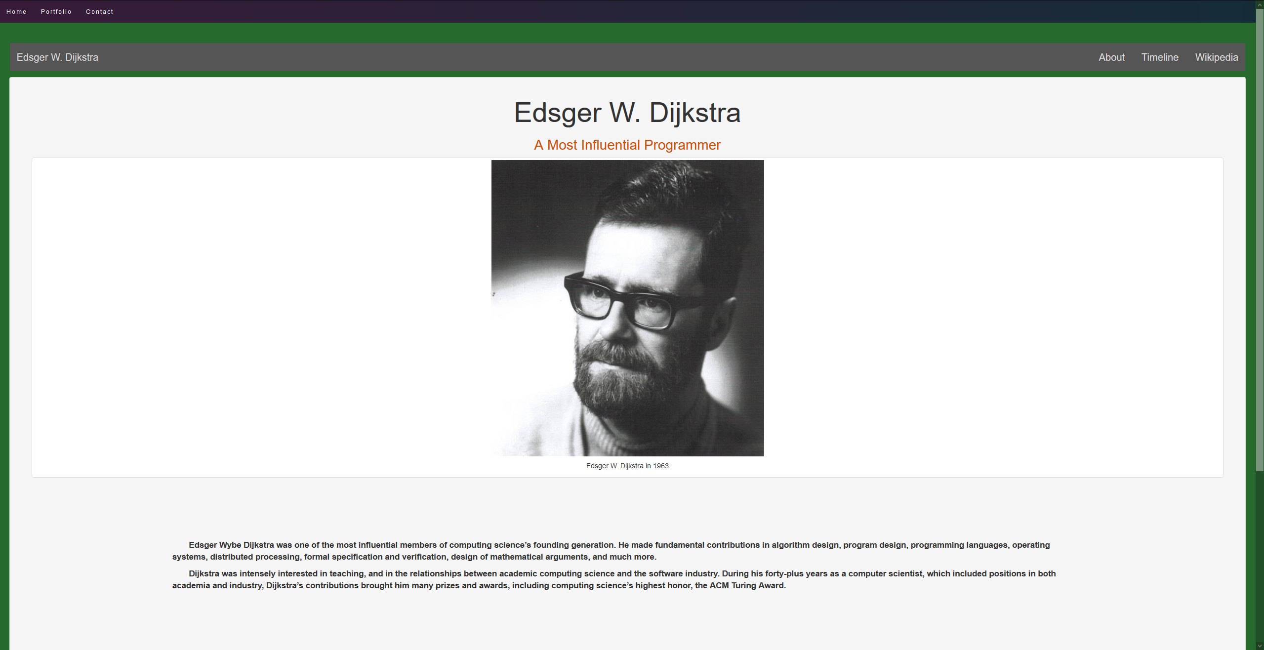 Dijkstra Tribute Page Image